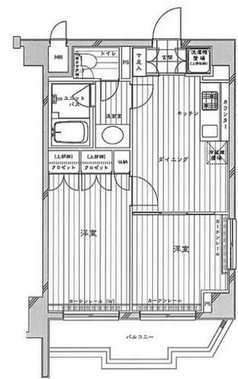 ルーブル飯田橋 4階階 間取り