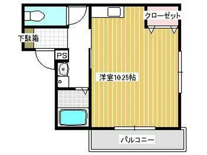 ベル・オネスティ(ワンルーム/1階)の間取り写真