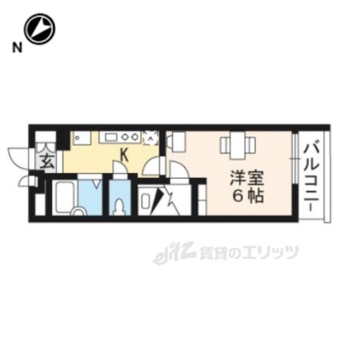 レオパレス近江八幡(1K/3階)の間取り写真