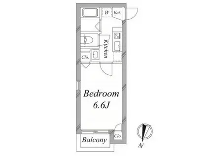 アルソーレ青砥(1K/3階)の間取り写真