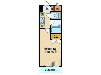 メインステージ東高円寺(1K/7階)の間取り写真