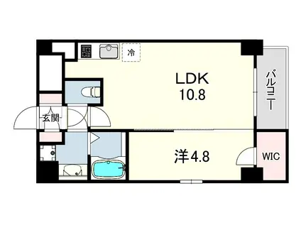 セレニテ甲子園1号棟(1LDK/3階)の間取り写真