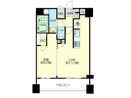 MAXIV江北アレグリアコート(1LDK/6階)の間取り写真