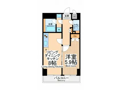 アファンガーデン(1LDK/3階)の間取り写真