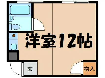 カーサ海田月見M-3(ワンルーム/3階)の間取り写真