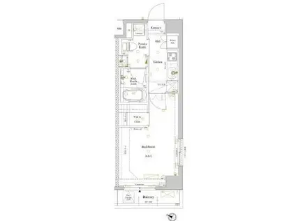 ルクレ高円寺アジールコート(1K/1階)の間取り写真