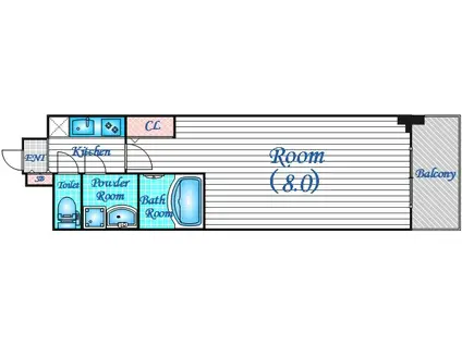 アルグラッド梅田ウエスト(1K/4階)の間取り写真