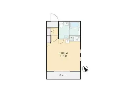 フェリア宮崎台(ワンルーム/2階)の間取り写真