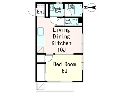 グリーンコーポラス(1LDK/3階)の間取り写真