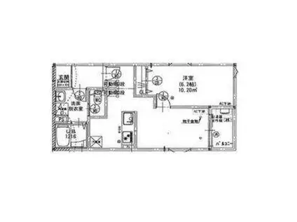 リベール元中野II(1LDK/3階)の間取り写真