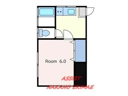 第二五輪荘(1K/1階)の間取り写真