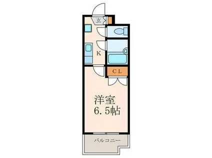 シャトレ鷹ノ巣5(1K/4階)の間取り写真