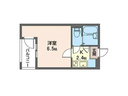 テラスみその台(1K/3階)の間取り写真