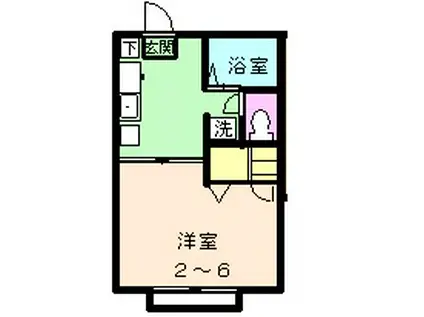 シャーメゾンハルナ(1K/2階)の間取り写真