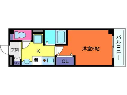 SANKOウィズダムスクウェア(1K/7階)の間取り写真
