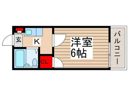 ラフォーレ吉場(1K/2階)の間取り写真