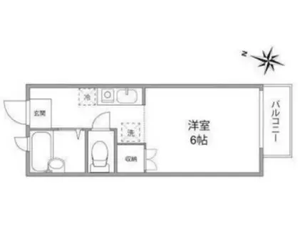 アイビーコート(1K/1階)の間取り写真