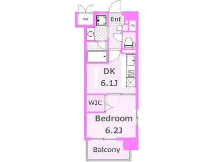 ビーチェ横浜(1DK/3階)の間取り写真