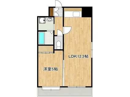 アーバングランデ本荘(1LDK/10階)の間取り写真