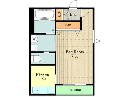 TRUST MAISON(1K/1階)の間取り写真