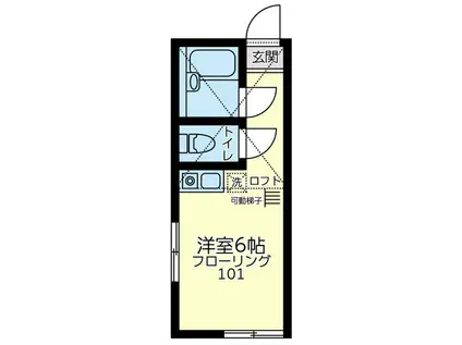 ユナイト上大岡マークエスター(ワンルーム/1階)の間取り写真