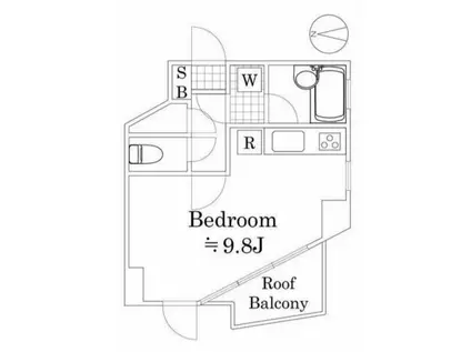 ライフレビュー多摩川(ワンルーム/7階)の間取り写真