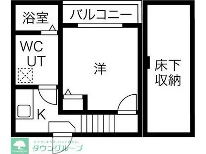 カーサ アージョ(1K/1階)の間取り写真