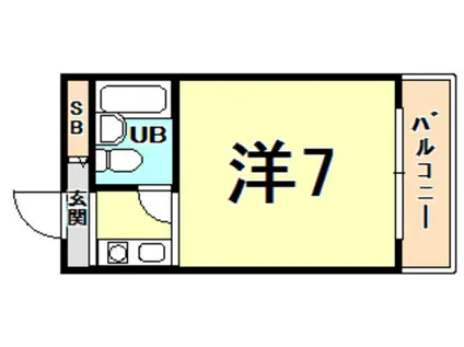 エスプレッソレジデンス(ワンルーム/2階)の間取り写真