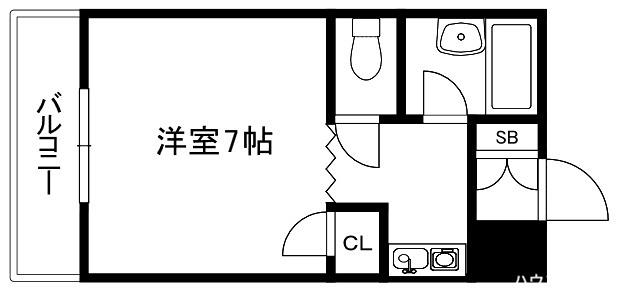 イヌイビル(1K/3階)の間取り写真