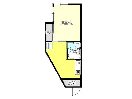 メゾン三陽(1K/1階)の間取り写真