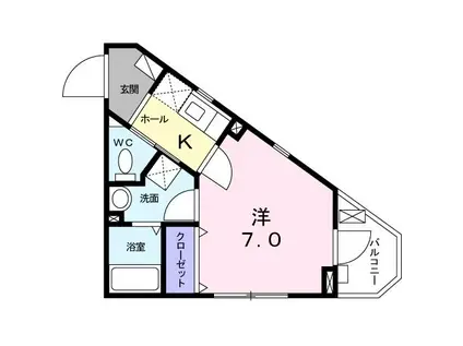 レガリアグレイス(1K/4階)の間取り写真