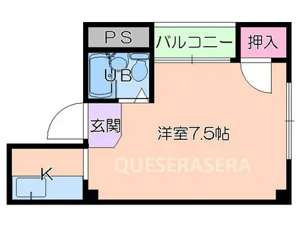 サンスリーハイツ本庄(ワンルーム/3階)の間取り写真