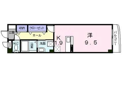 レケンス アウローラ(1K/3階)の間取り写真