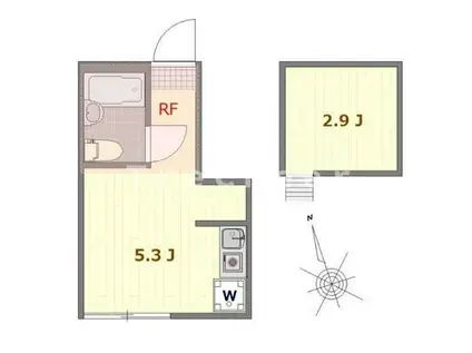 シャイニーソフト新宿御苑(ワンルーム/1階)の間取り写真