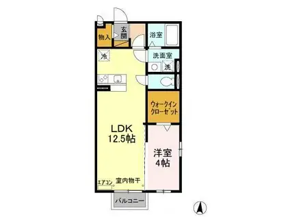 ロイヤルサントビー(1LDK/2階)の間取り写真