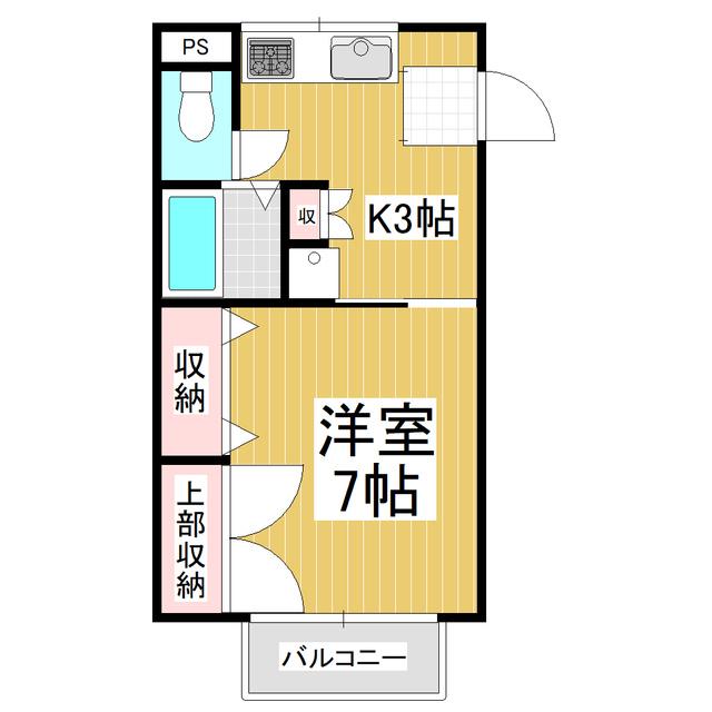 アーバンハイムM(1K/2階)の間取り写真