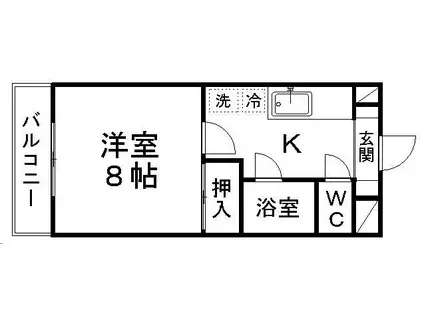 アネックス51(1K/3階)の間取り写真
