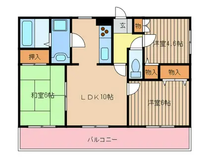 メリージュエリングMARS(3LDK/3階)の間取り写真