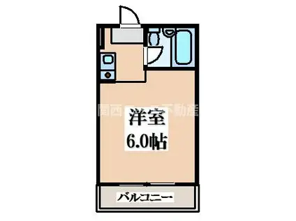 メゾン小若江(1K/2階)の間取り写真