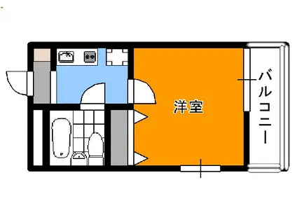 キャッスルサマーイ(ワンルーム/2階)の間取り写真