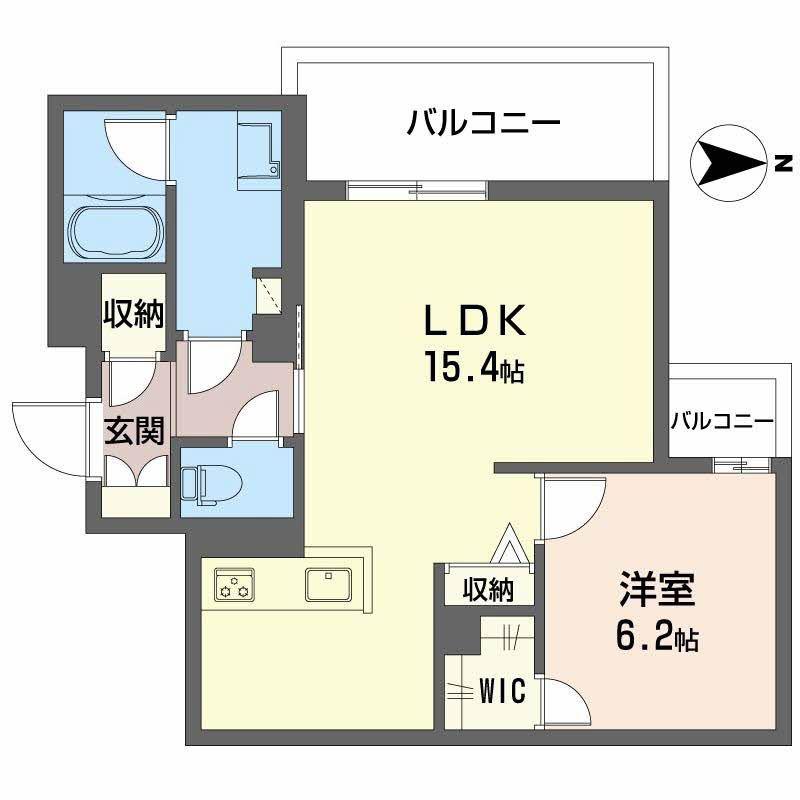 メゾンオリーブIII(1LDK/3階)の間取り写真