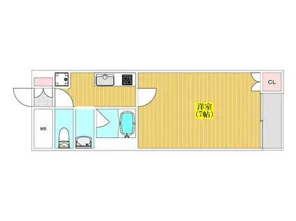 白金2丁目マンション(1K/1階)の間取り写真