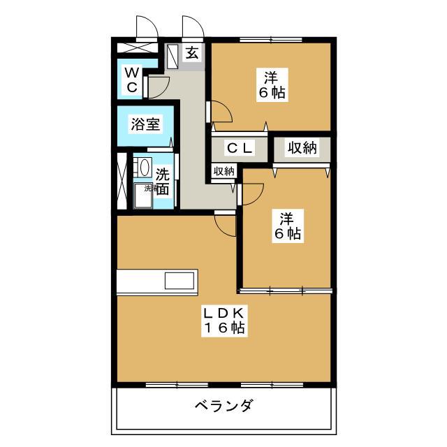 LOTOS BLUME II(2LDK/1階)の間取り写真