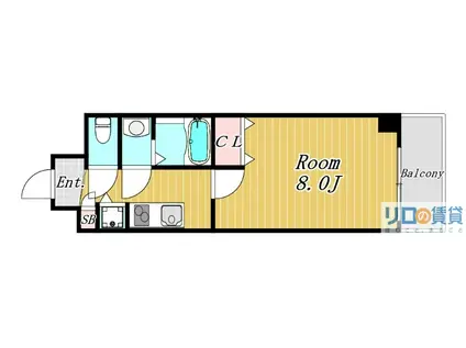 アドバンス新大阪CITYLIFEII(1K/4階)の間取り写真