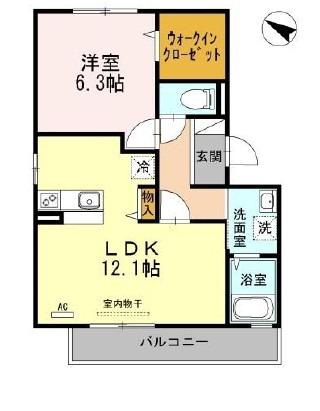 水島臨海鉄道 弥生駅 徒歩17分 3階建 築15年(1LDK/3階)の間取り写真
