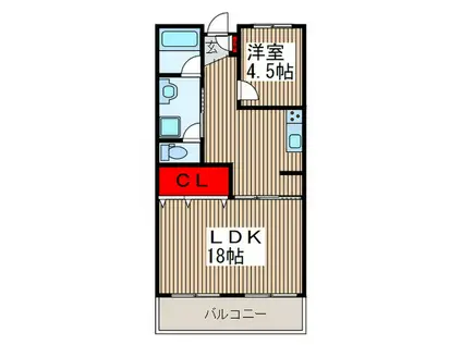 ヤマダマンション(1LDK/1階)の間取り写真