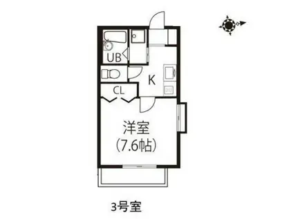 リリブレア春日公園A(1K/1階)の間取り写真