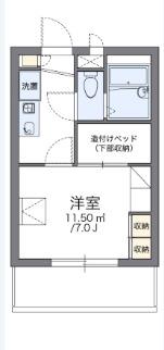 レオパレスMARUKITAIII(1K/1階)の間取り写真