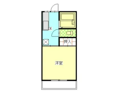 コーポロイヤル(1K/1階)の間取り写真