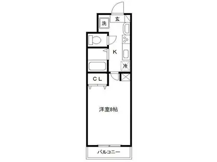 ガーデンパレス(1K/3階)の間取り写真